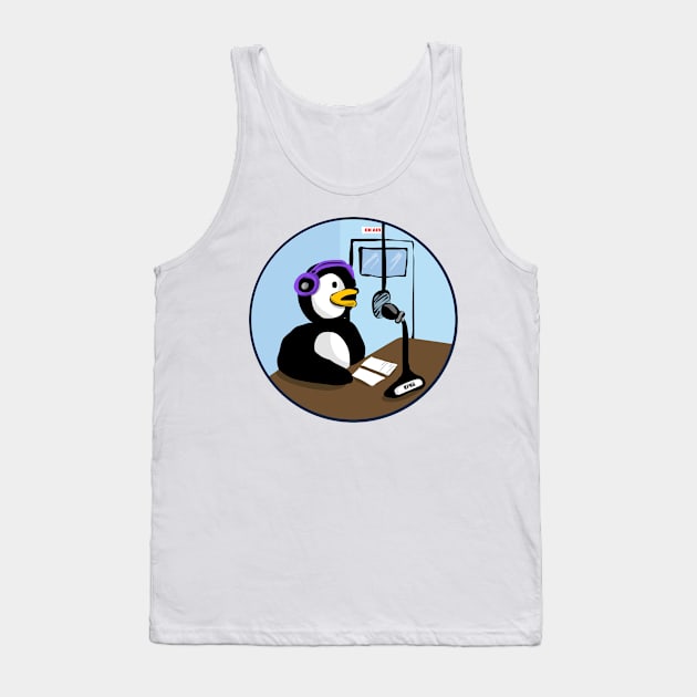 Talk Radio Penguin Tank Top by BluegirlGraphics